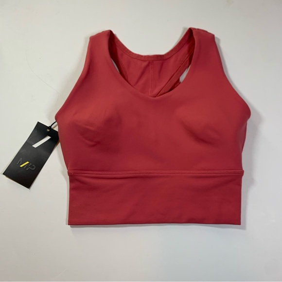 XS MP Women's Power Longline Sports Bra - Berry Pink - Picture 4 of 15